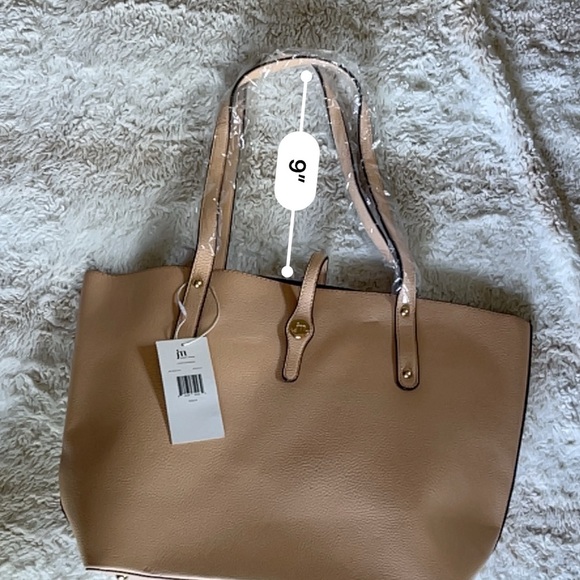 New Jessica Moore Peach Luxe Handbag Tote Purse - Picture 12 of 12